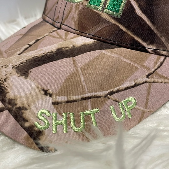 Shut Up And Fish 🎣 Camoflauged Embroidered Baseball Cap - Picture 6 of 12